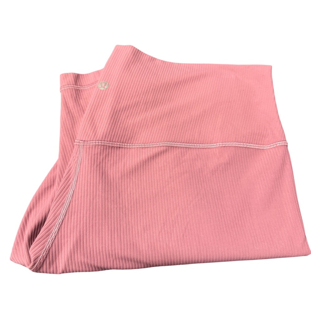 Lululemon Leggings Womens 14 Align Ribbed Pink Yoga Stretch Activewear